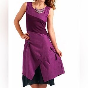 Asymmetrical Matilda Jane Magenta Dress